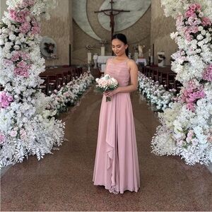 Dusty Pink Chiffon Gown